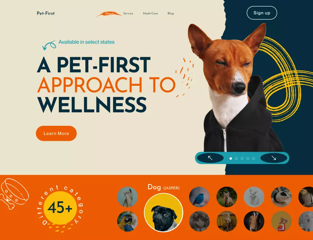 تحويل تصميم PSDأوFigma أوXDإلى موقع متجاوب HTML, CSS , JS