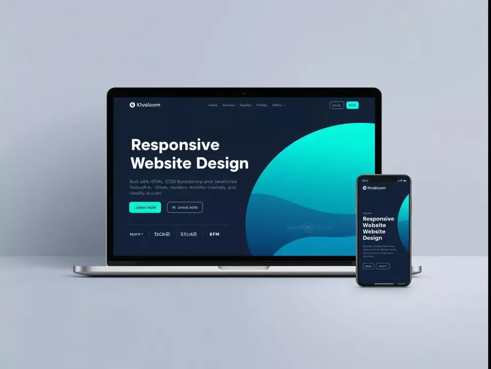 تصميم موقع من صفحة واحدة متجاوب HTML5-CSS3-Bootstrap-JS