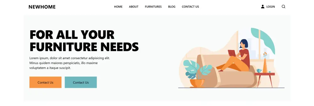 تحويل تصميم PSDأوFigma أوXDإلى موقع متجاوب HTML, CSS , JS