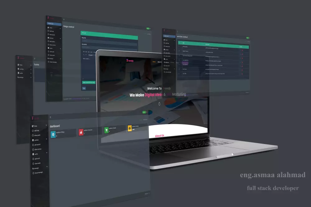 تصميم وتطوير موقع ويب لارفل