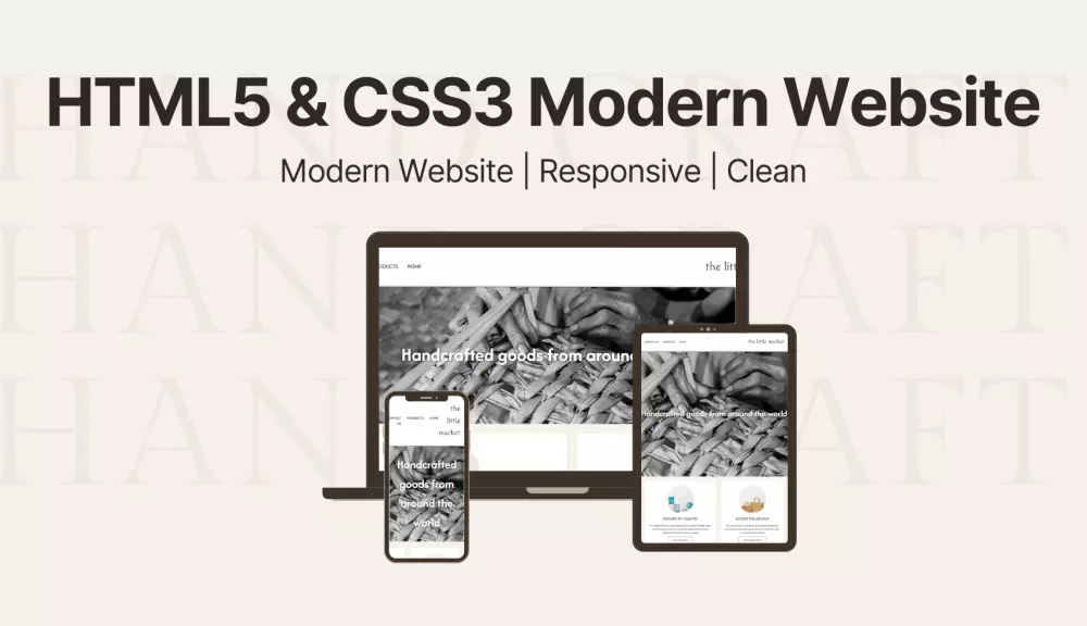 تصميم Landing Page أو موقع شخصي متكامل باستخدام HTML5 و CSS3
