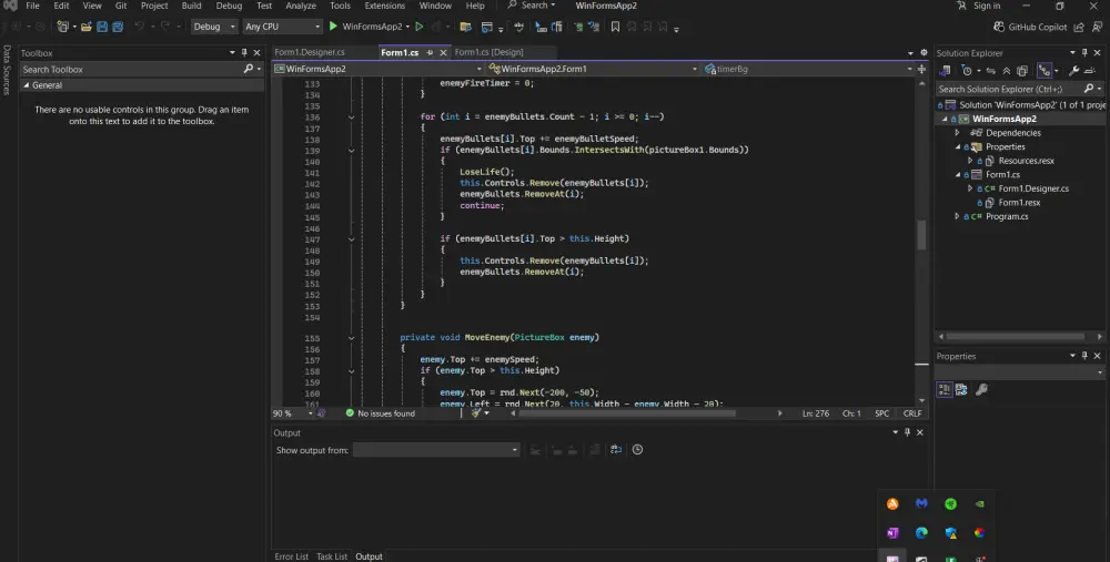 لعبة باستخدام لغة سى شارب ثنائى الابعاد