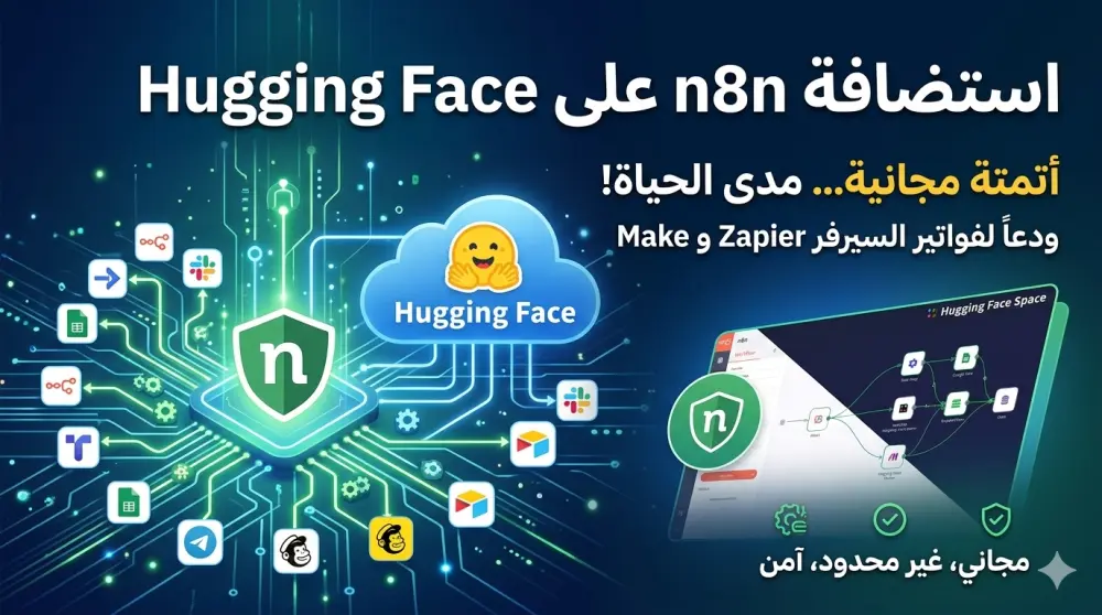 استضافة n8n على hugging face مدى الحياة
