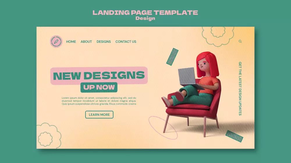 تصميم صفحة هبوط أو موقع كامل احترافي باستخدام HTML وCSS وJavaScript