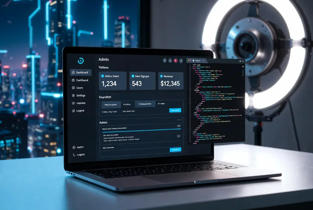 سوف أقوم بتطوير واجهة Dashboard لإدارة البيانات تحتوي على 5 أقسام