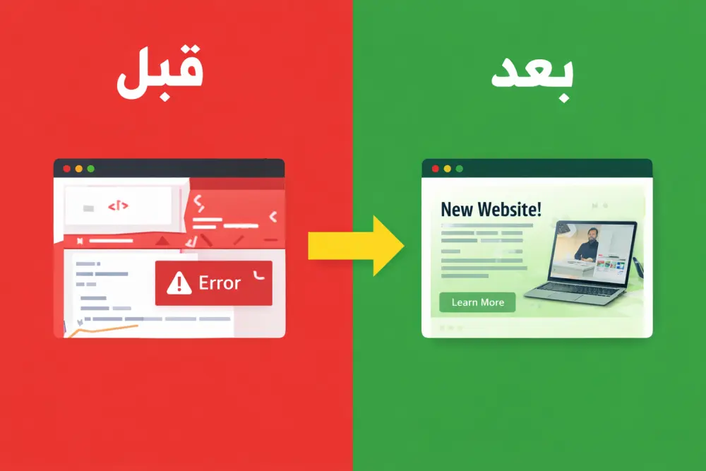 إصلاح أخطاء مواقع HTML CSS JavaScript بسرعة واحترافية