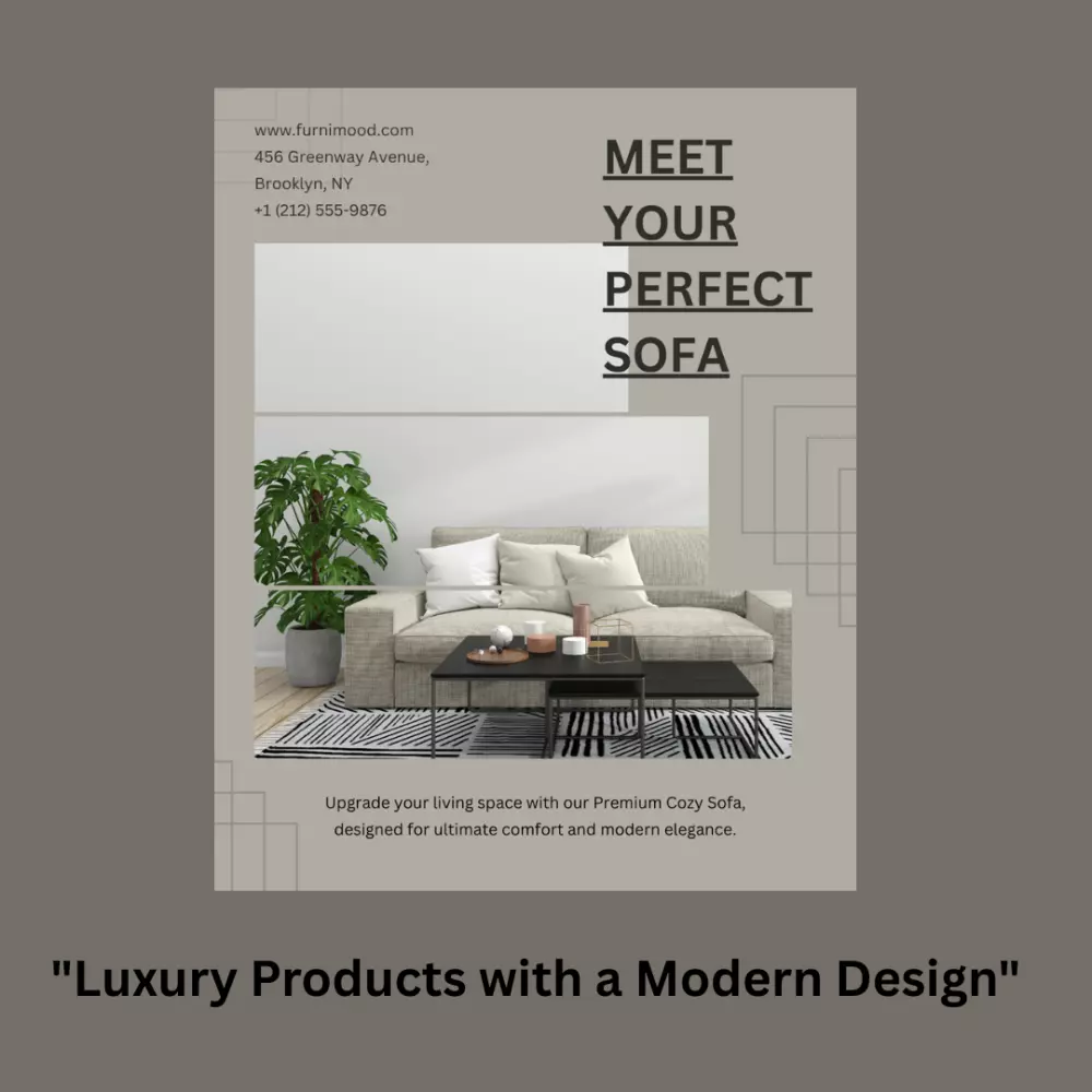 تصميم إعلان أثاث مودرن – منشور سوشيال ميديا أو بانر موقع