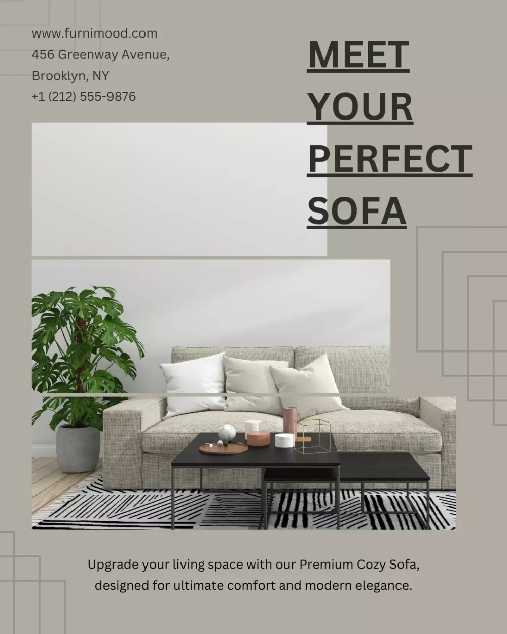 تصميم إعلان أثاث مودرن – منشور سوشيال ميديا أو بانر موقع