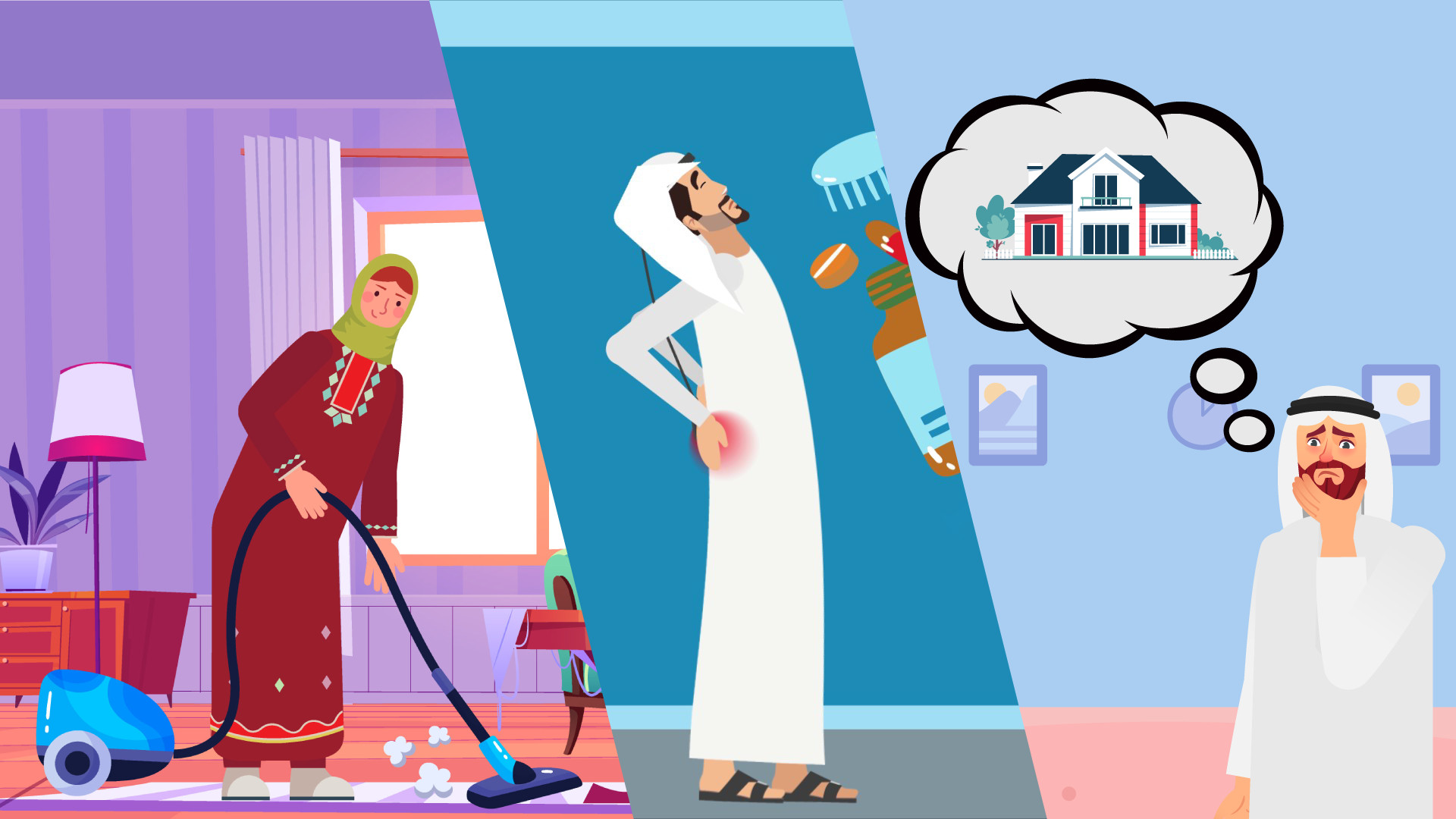 مقطع موشن جرافيك يحتوي على شخصيات كرتونية متحركة