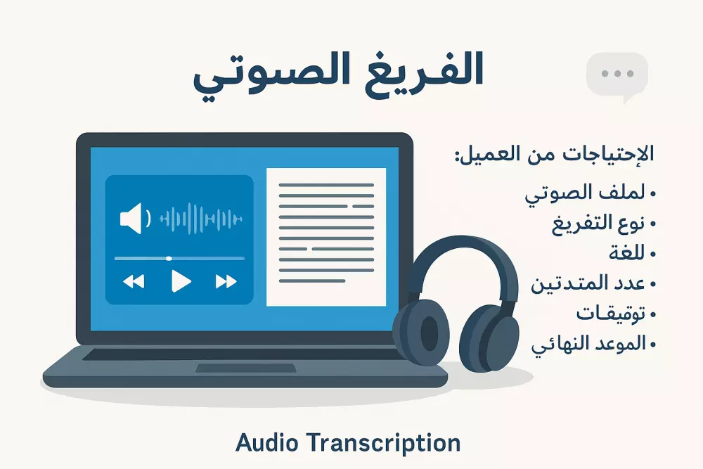 تفريغ صوتي من فيديوهات الى نص مكتوب ومنسق