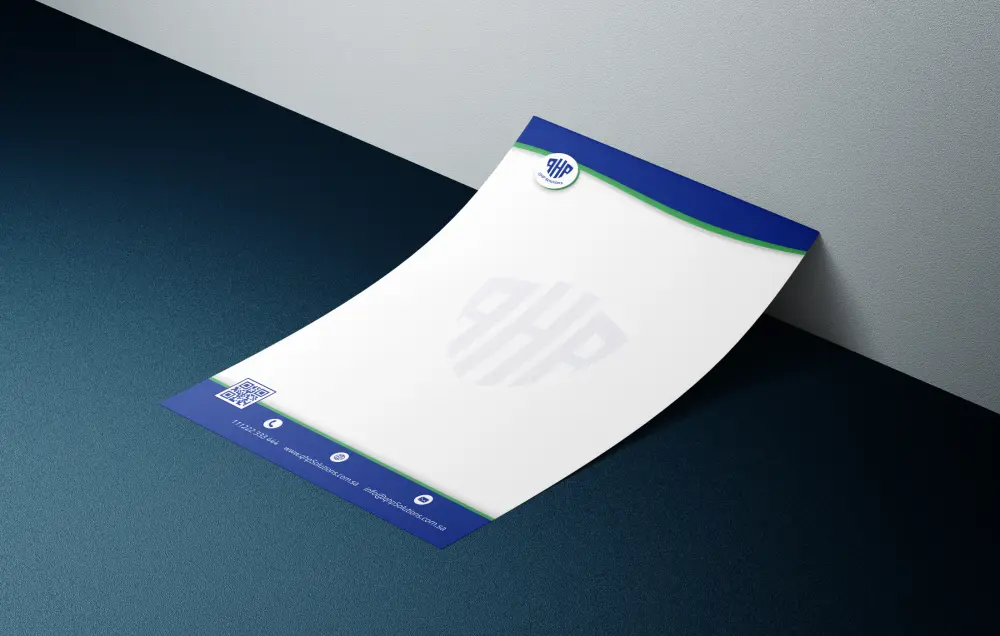 تصميم ليتر هيد أو أوراق المراسلات (Letterhead) نموذجين