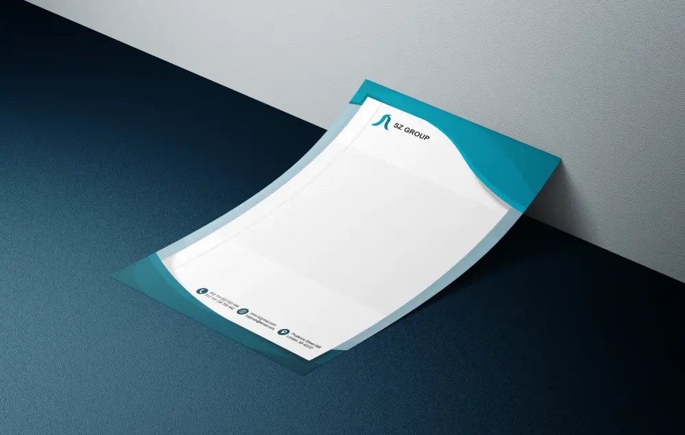 تصميم ليتر هيد أو أوراق المراسلات (Letterhead) نموذجين