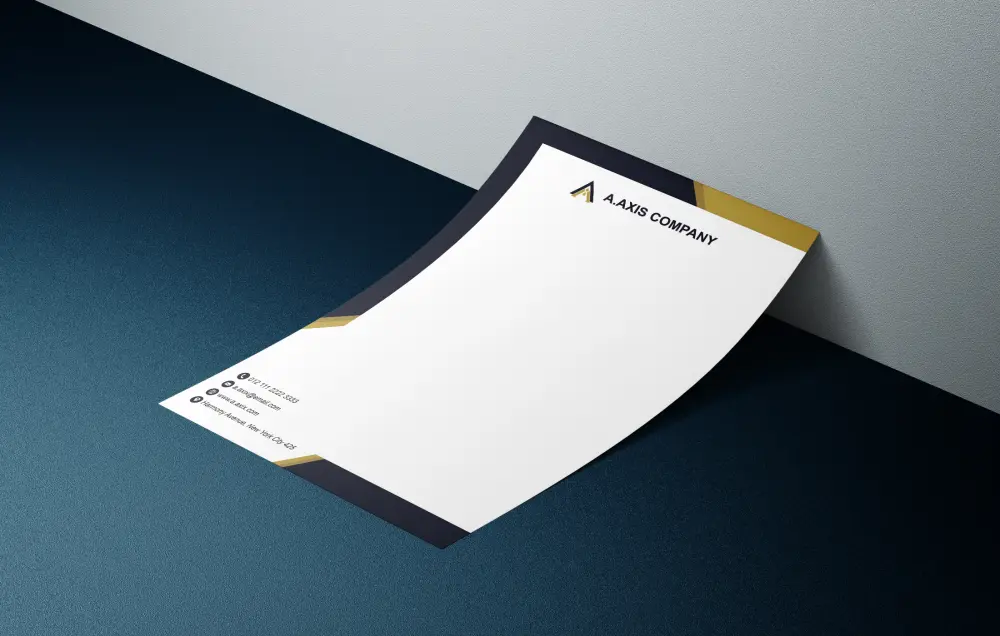 تصميم ليتر هيد أو أوراق المراسلات (Letterhead) نموذجين