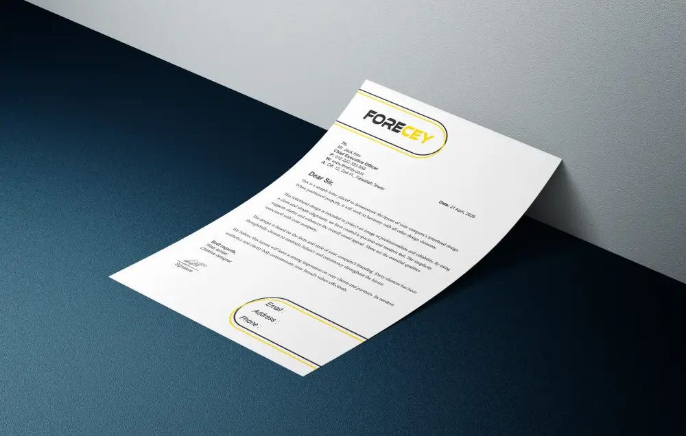 تصميم ليتر هيد أو أوراق المراسلات (Letterhead) نموذجين