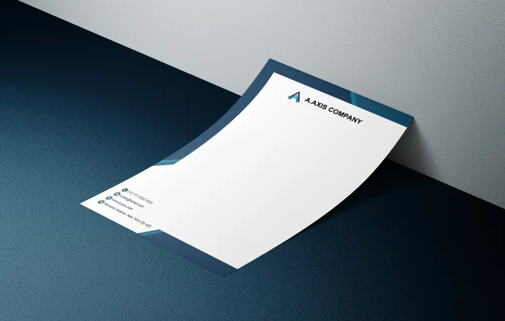 تصميم ليتر هيد أو أوراق المراسلات (Letterhead) نموذجين