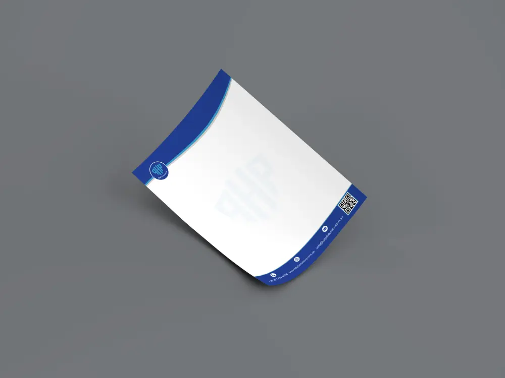 تصميم ليتر هيد أو أوراق المراسلات (Letterhead) نموذجين