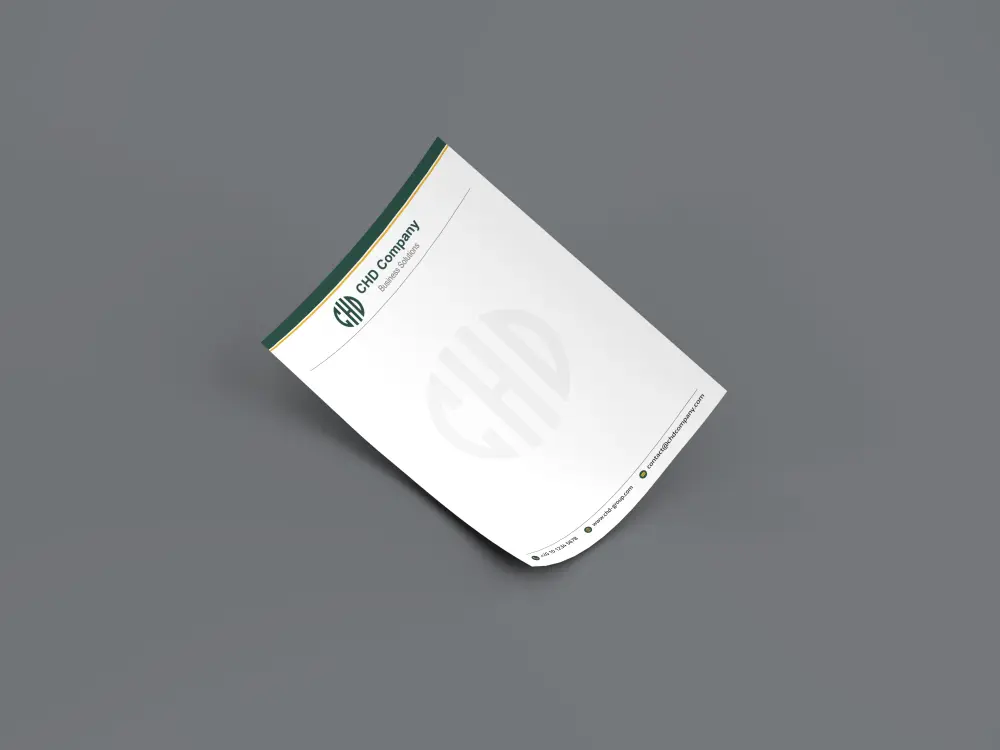 تصميم ليتر هيد أو أوراق المراسلات (Letterhead) نموذجين