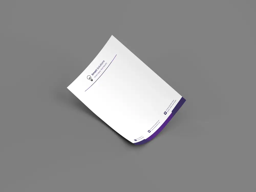 تصميم ليتر هيد أو أوراق المراسلات (Letterhead) نموذجين