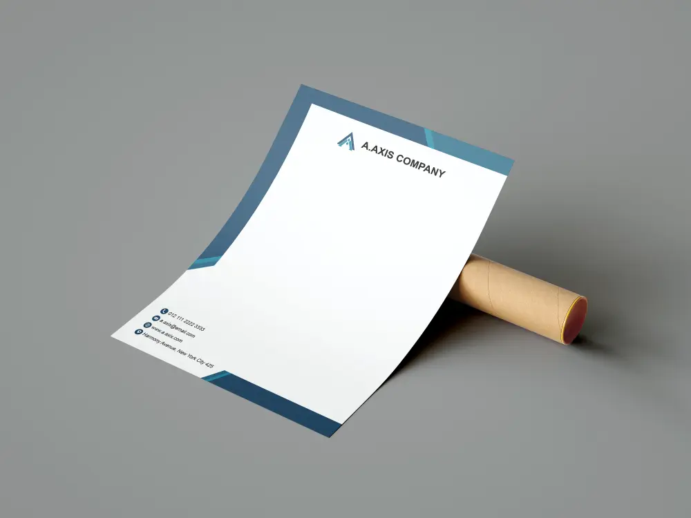 تصميم ليتر هيد أو أوراق المراسلات (Letterhead) نموذجين