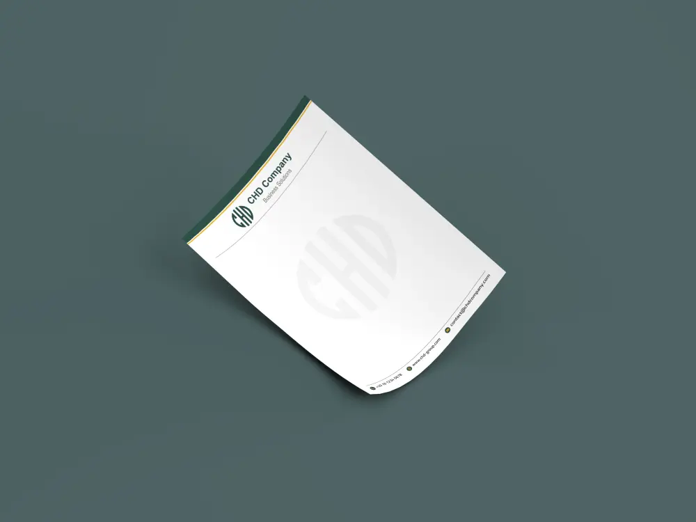 تصميم ليتر هيد أو أوراق المراسلات (Letterhead) نموذجين