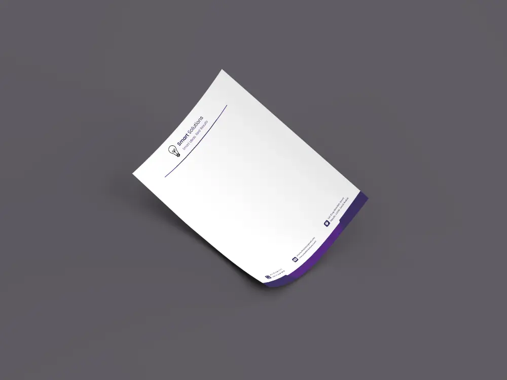 تصميم ليتر هيد أو أوراق المراسلات (Letterhead) نموذجين