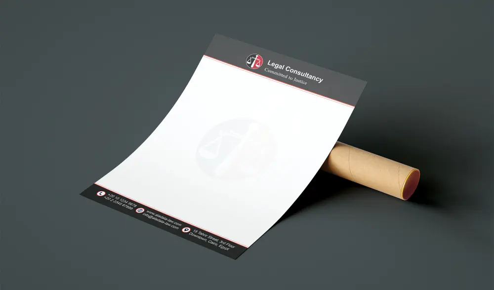 تصميم ليتر هيد أو أوراق المراسلات (Letterhead) نموذجين