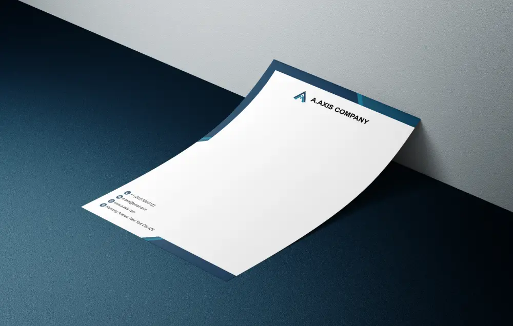 تصميم ليتر هيد أو أوراق المراسلات (Letterhead) نموذجين