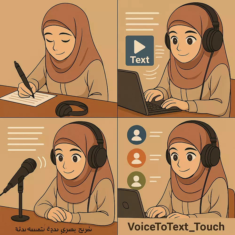 تفريغ فيديوهات ومحاضرات صوتية بالعربية بدقة وسرعة (يدوي 100%)