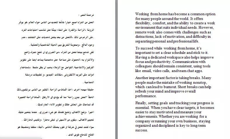 ترجمة احترافية يدوية 100% من الانجليزيه الى العربية والعكس.
