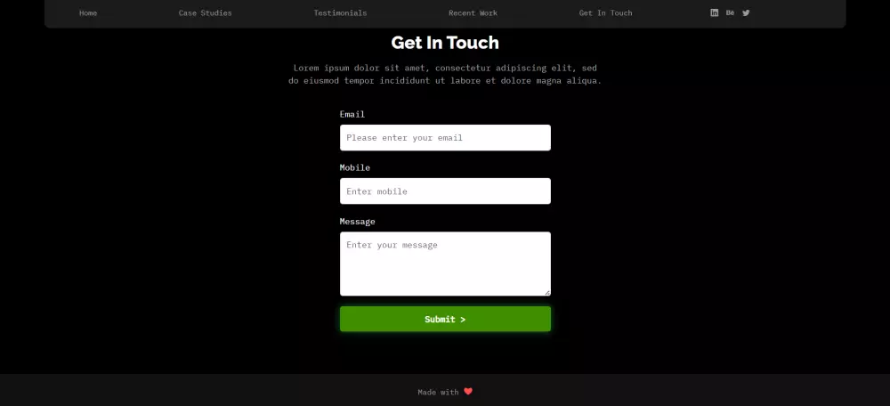 تصميم صفحة هبوط احترافية وجذابة باستخدام أحدث التقنيات (  HTML5, CSS3, JavaScript, Bootstrap and Tailwind CSS)