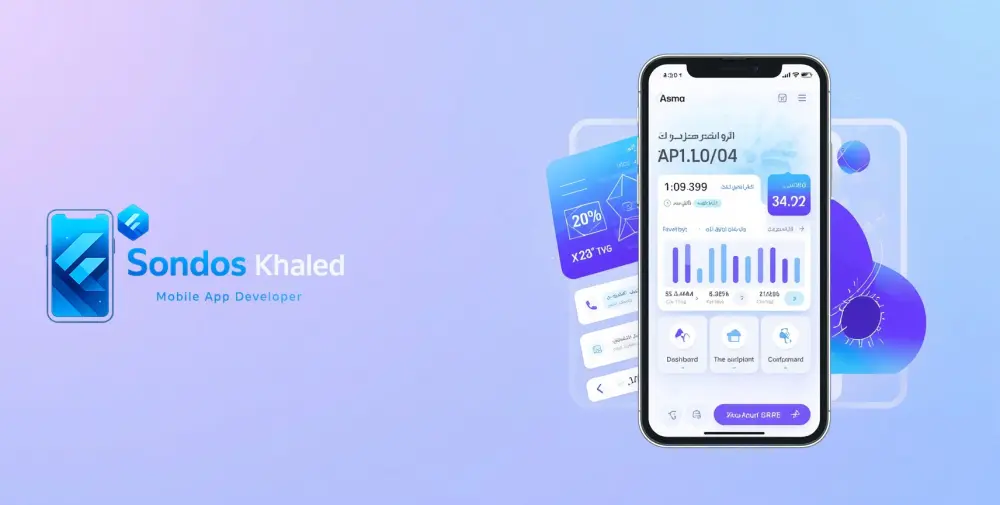 تنفيذ UI تطبيق Flutter احترافي بدون Backend من تصميم جاهز
