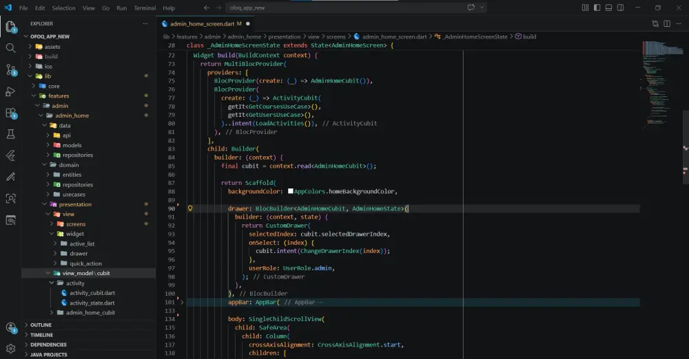 سأقوم بتنظيم وإعادة هيكلة مشروع Flutter باستخدام Clean Architecture و Clean Code