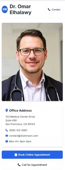 صفحة هبوط لخدمات طبية (Doctors Landing Page)