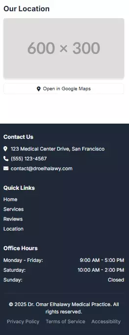 صفحة هبوط لخدمات طبية (Doctors Landing Page)