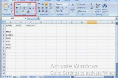 مدخل بيانات على برنامج الإكسل وعمل المعادلات المطلوبه