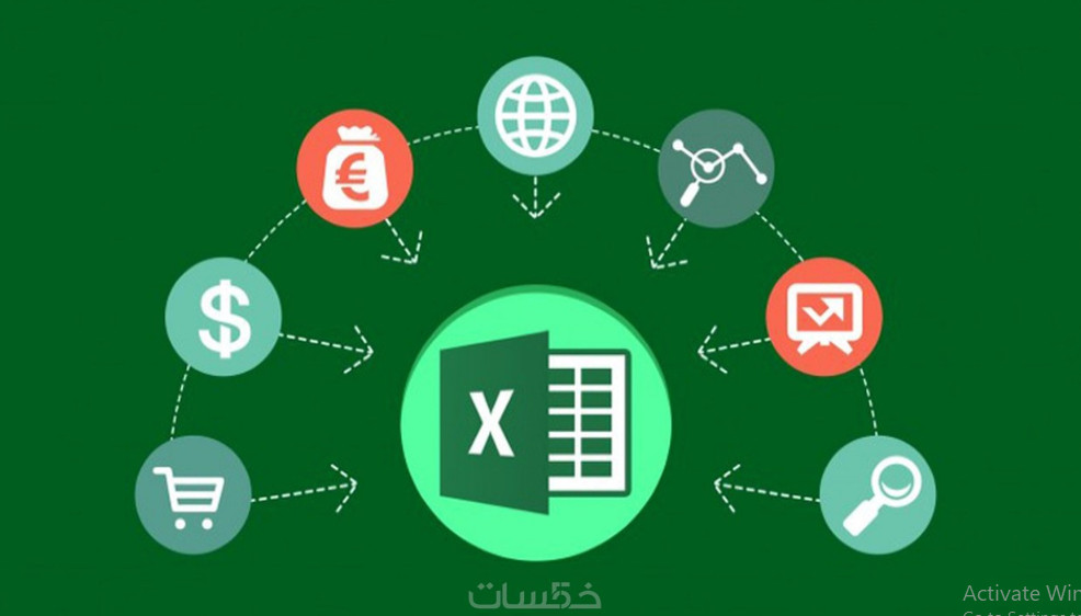 مدخل بيانات على برنامج الإكسل وعمل المعادلات المطلوبه