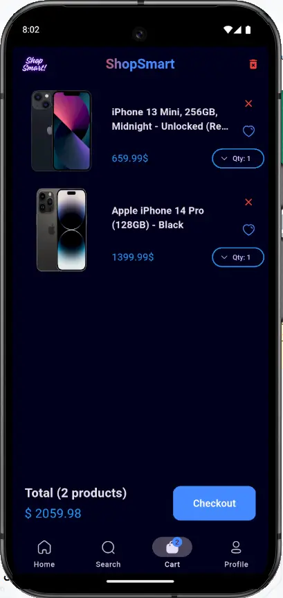 تصميم وبرمجة واجهات تطبيق متجر إلكتروني احترافي (Frontend)