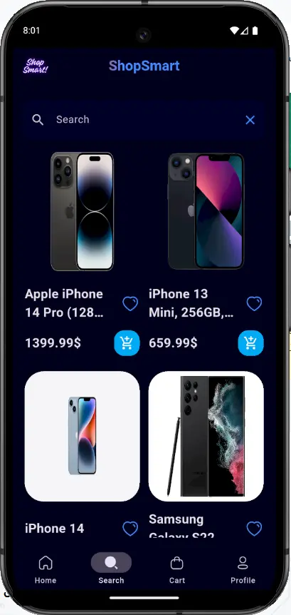 تصميم وبرمجة واجهات تطبيق متجر إلكتروني احترافي (Frontend)