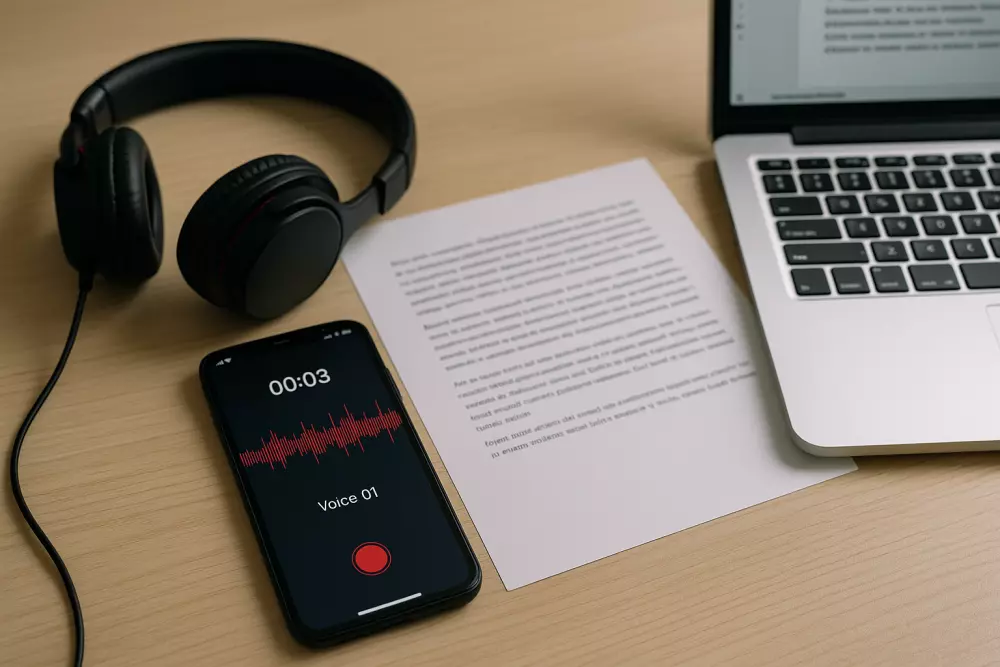 تفريغ صوتي بحول اي صوت لكلام مكتوب