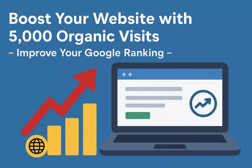 "حزمة تحسين الوعي بالموقع وجذب 5,000 زيارة من حملات ترويجية آمنة 🚀"