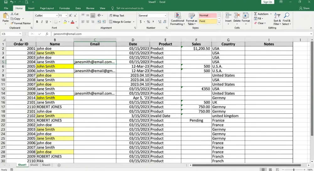تنظيف وتنظيم البيانات باحترافية | Excel و CSV جاهزة للتحليل