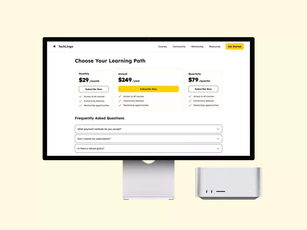 تصميم واجهة موقع ويب احترافية متوافقة مع الهوية البصرية