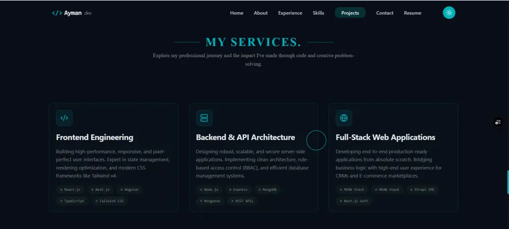 تصميم Portfolio احترافي يعرض مهاراتك ومشاريعك