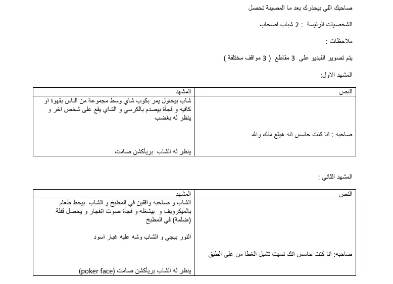 كتابة سكريبت او سيناريو لأي موضوع تريده