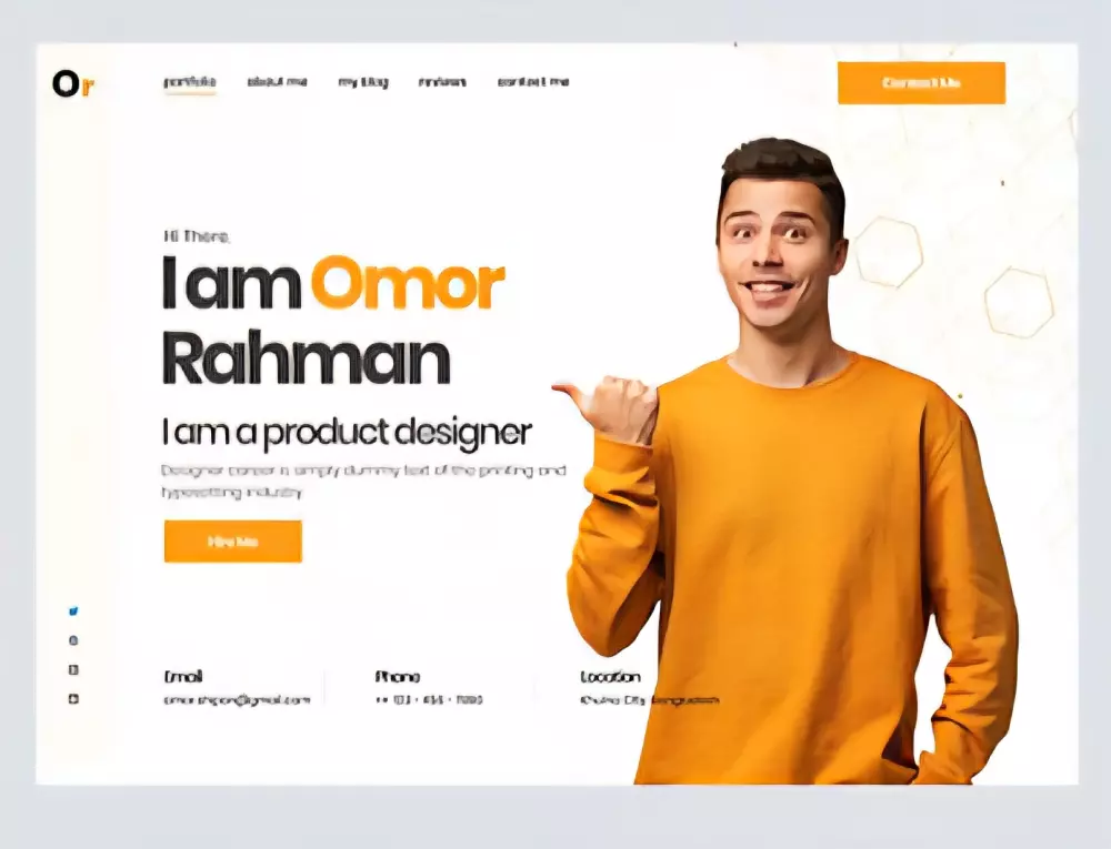 تصميم موقع  Portfolio احترافي متجاوب مع جميع الشاشات