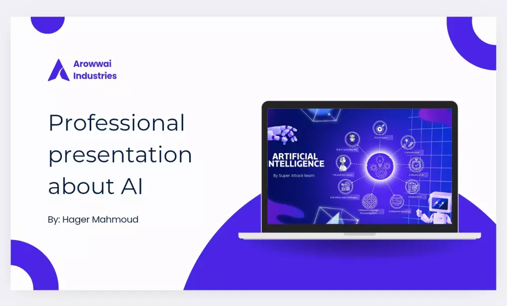 تصميم عروض تقديمية احترافية على PowerPoint مع مؤثرات وأنيميشن مميزة