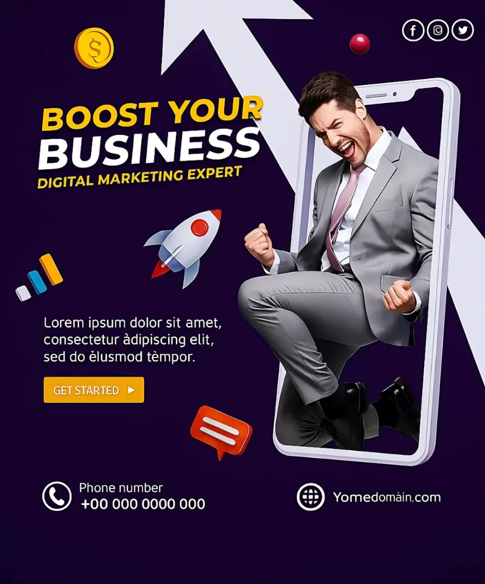 تصميم بوستر إعلاني جذاب للسوشيال ميديا