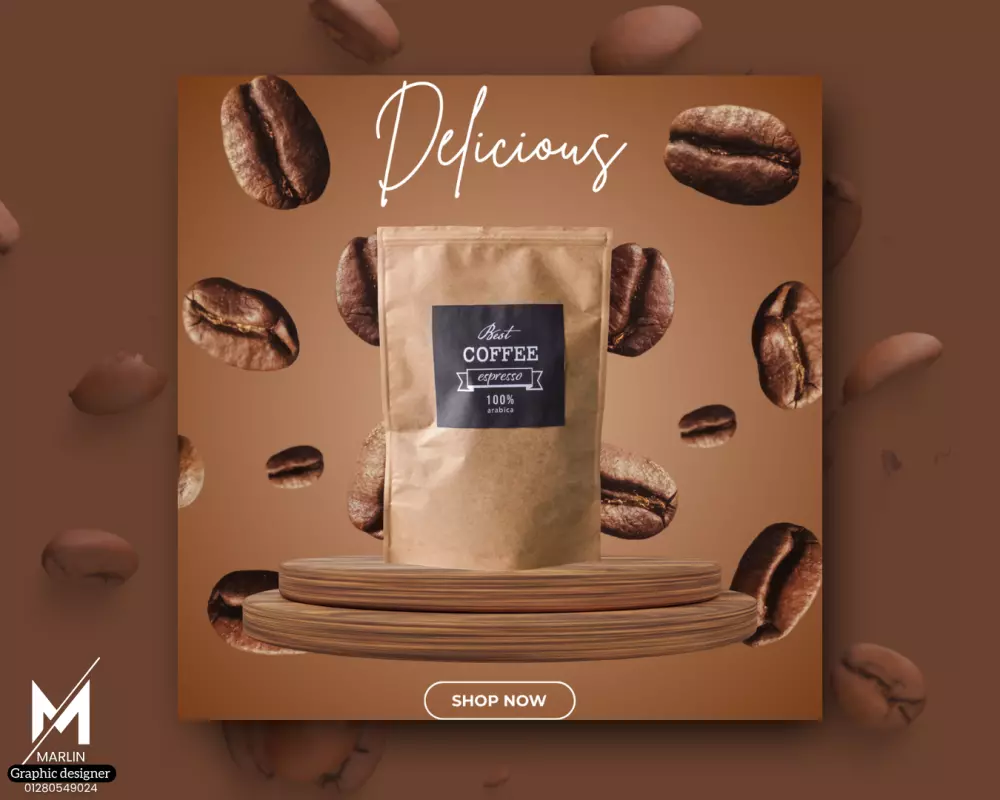 تصميم بوسترات وإعلانات احترافية للأكل والمشروبات