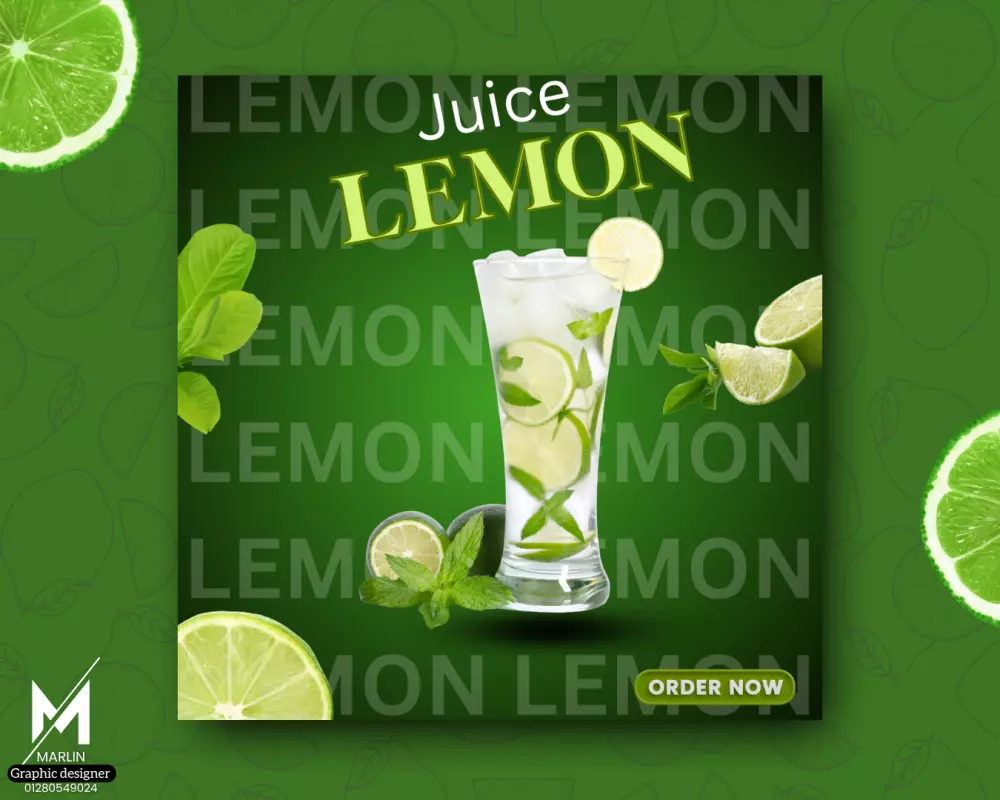 تصميم بوسترات وإعلانات احترافية للأكل والمشروبات