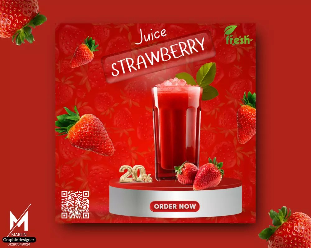 تصميم بوسترات وإعلانات احترافية للأكل والمشروبات